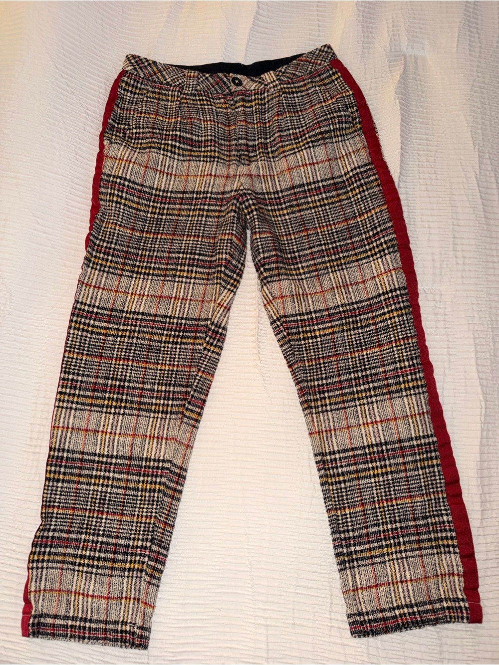 Free People Plaid Trousers Size 10